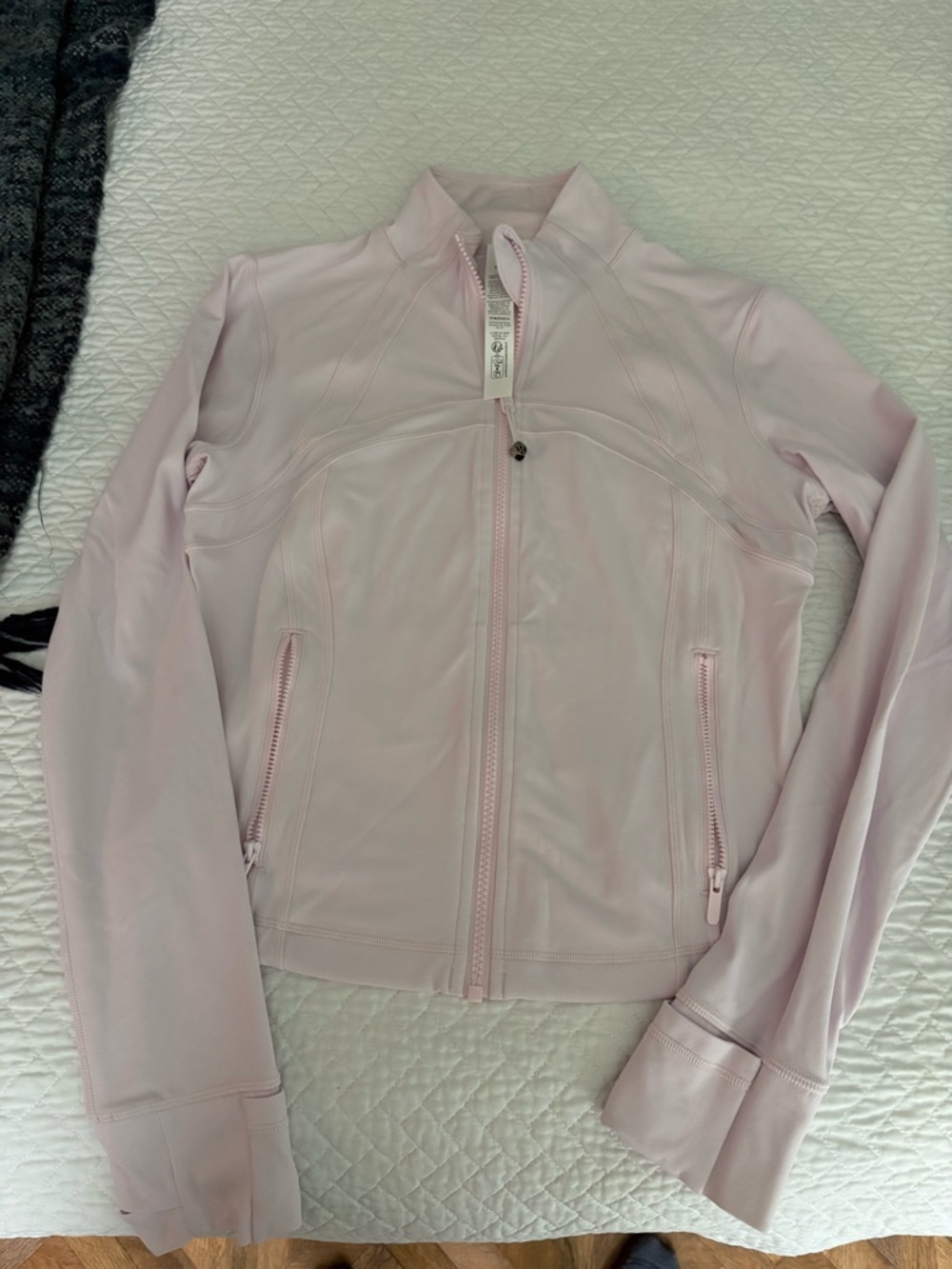 lululemon athletica Pale Pink Zip-Up Bomber Jacket